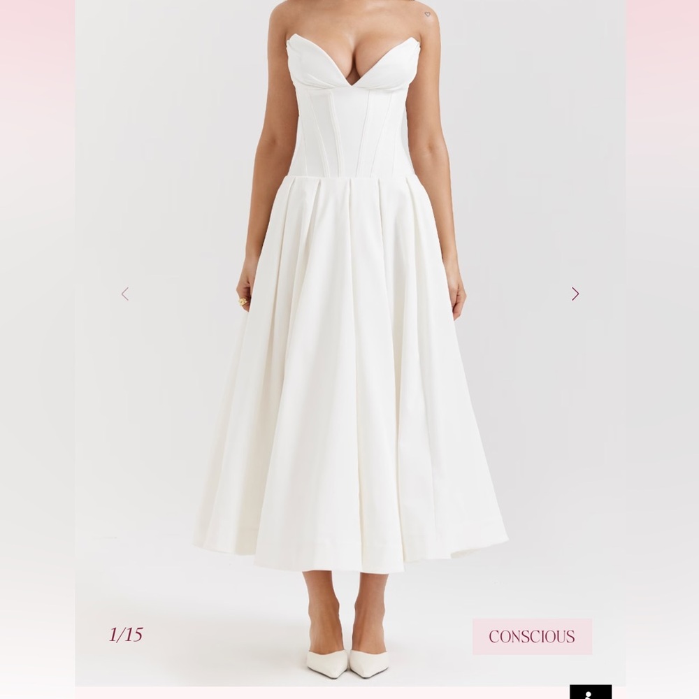 Lady Strapless Midi Dress